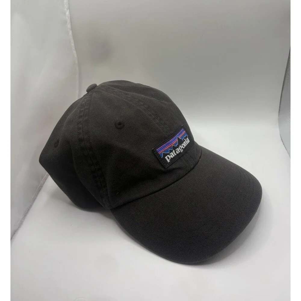 Patagonia P-6 Label Trad Adjustable Strapback Hat Faded Black
